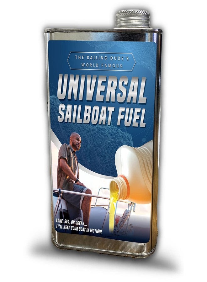Gears Out Universal Sailboat Fuel - Funny Prank Tin - Empty Gag Gift for Men - Gifts for Boaters - Sailboat Gifts - Gift Ideas for Boat Owners and Sailors - Blinker Fluid - Dehydrated Water - Image 1
